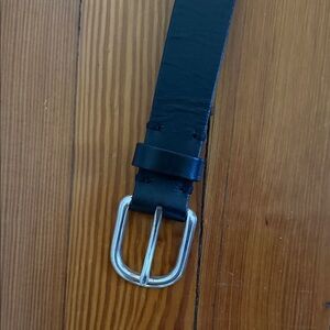 Crewcuts Black Kids Belt with Silver Buckle